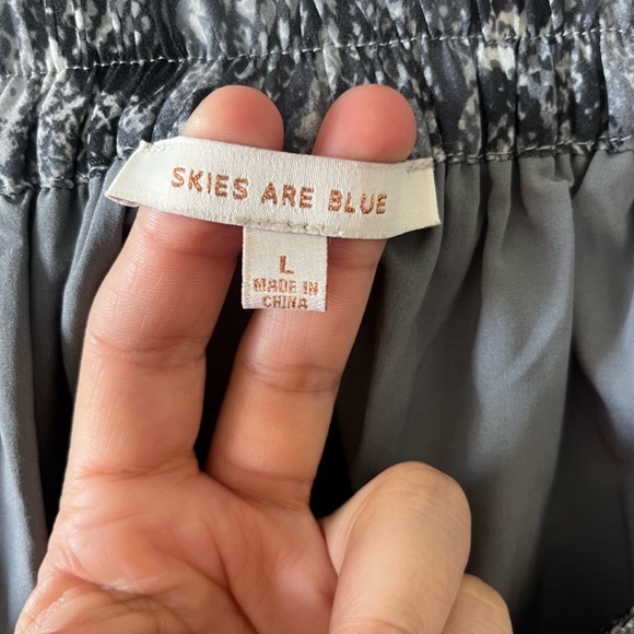 Anthropologie | Skies Are Blue Pleated Side Slit Snake Print Skirt - Picture 3 of 12